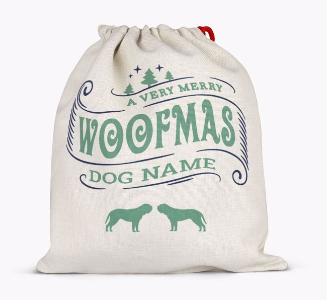 Personalized 'Merry Woofmas' Santa Sack for {dogsName}